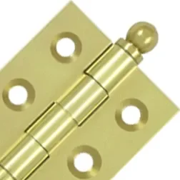 2 Inch x 1 1/2 Inch Solid Brass Cabinet Hinges