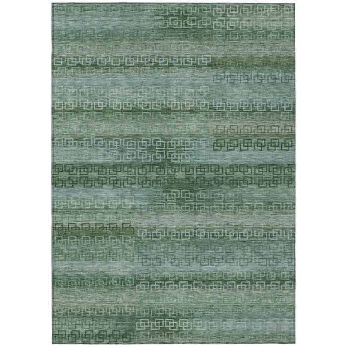 Addison Chantille ACN2029 Stripes Machine Made Transitional Aloe Rug