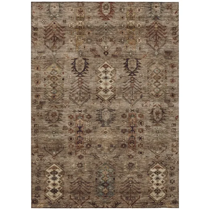 Addison Chantille ACN2047 Global Machine Made Traditional Brown Rug