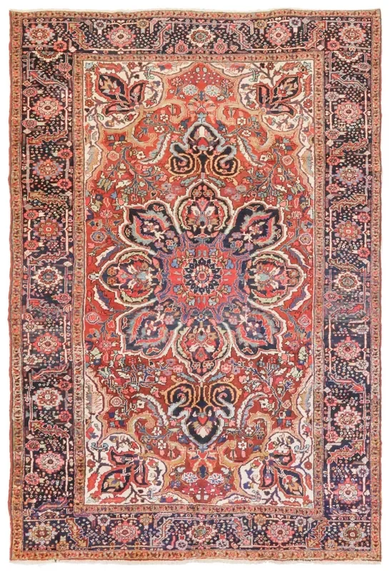 Antique Ahar Heriz Handwoven Tribal Rug, JF8720