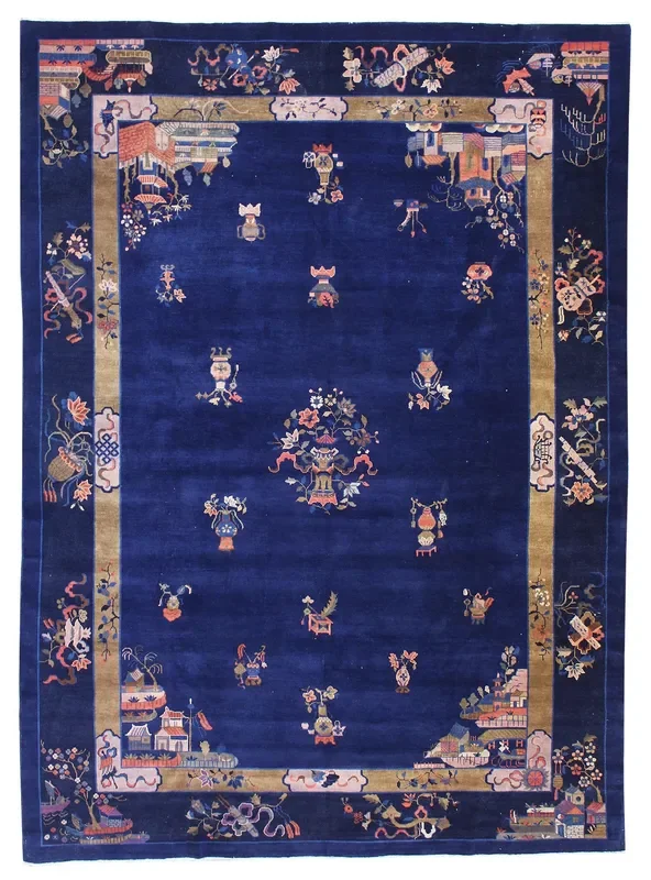 Antique Art Deco Handwoven Traditional Rug, JF8343