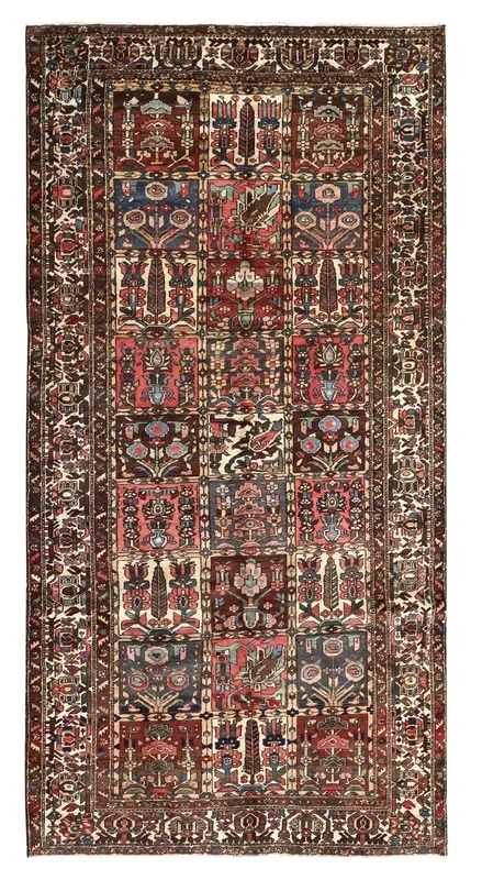 Antique Bakhtiari Handwoven Tribal Rug, J67881