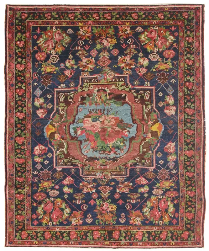 Antique Bakhtiari Handwoven Tribal Rug, JF6839