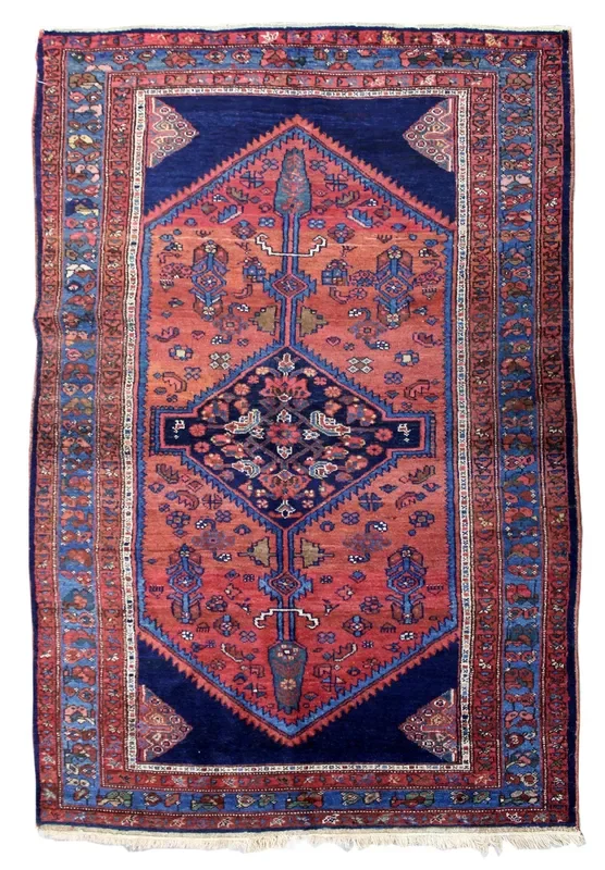 Antique Hamadan Handwoven Tribal Rug, JF8378