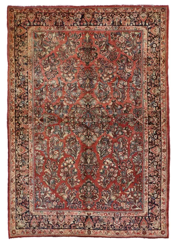 Antique Sarouk Handwoven Traditional Rug, J68825
