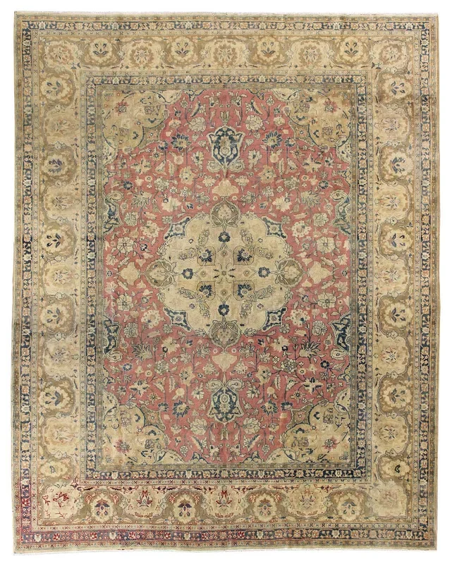 Antique Tabriz Handwoven Traditional Rug, JF6296