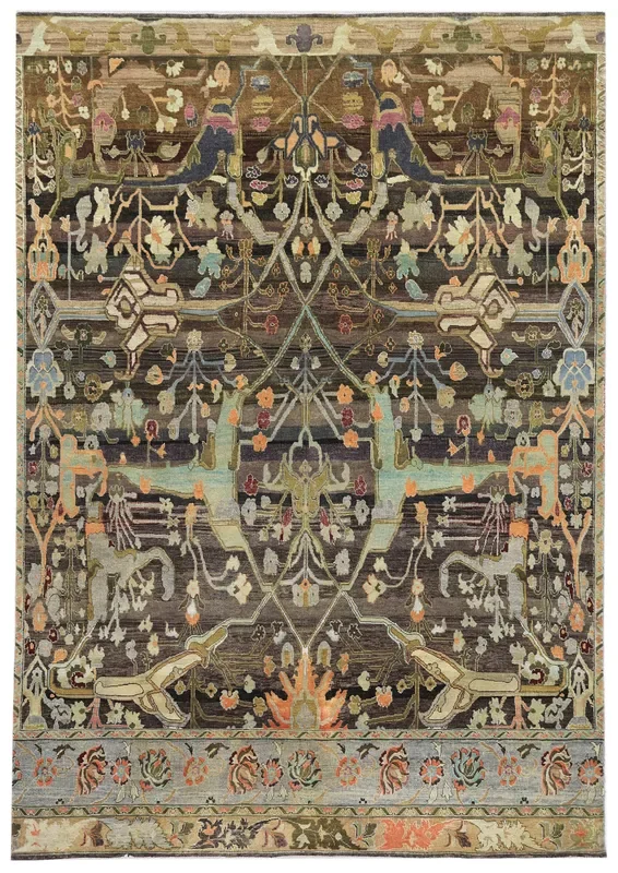Arabesque Bijar Handwoven Tribal Rug, J77121