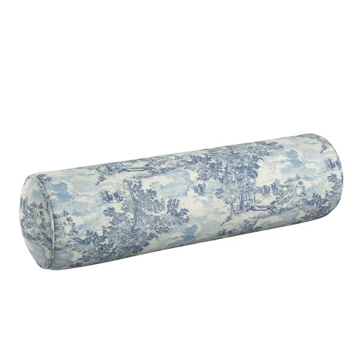 Bolster Pillow in Country Toile – Sapphire