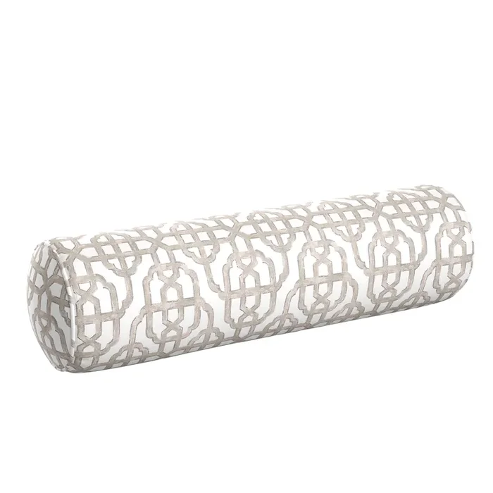 Bolster Pillow in Trellis Like It Is – Beige