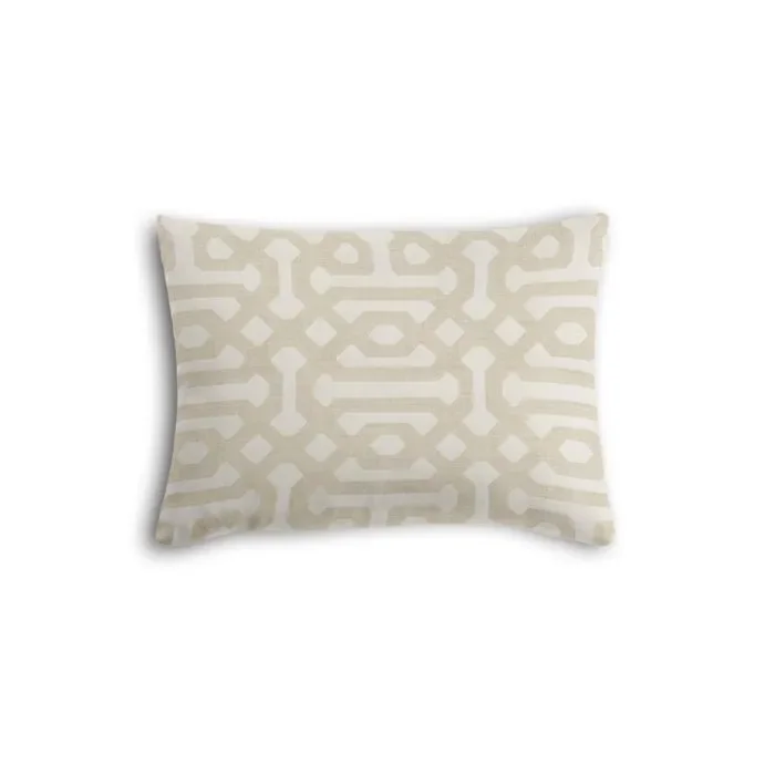 Boudoir Pillow in Sunbrella® Fretwork – Flax