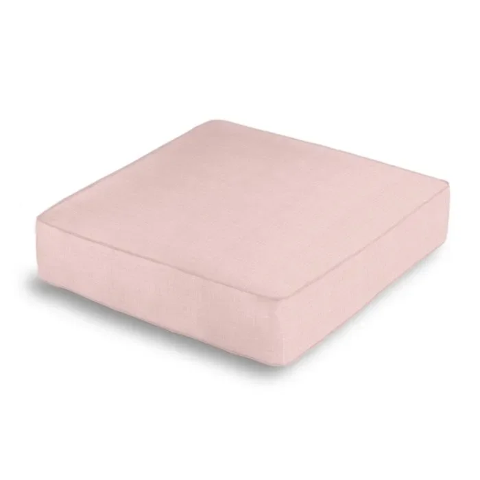 Box Floor Pillow in Classic Linen – Blush