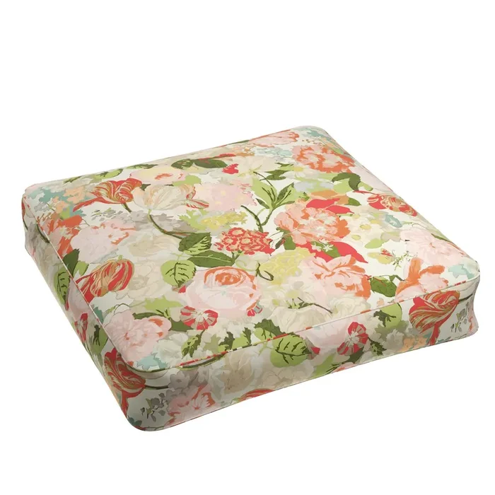 Box Floor Pillow in Garden Tea Time – Pink