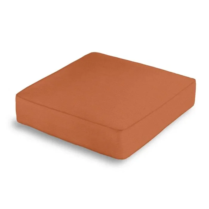 Box Floor Pillow in Lush Linen – Rust