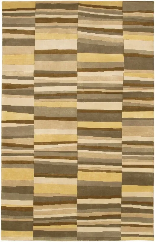Chandra Aadi Aad1336 Green / Ivory / Brown / Beige / Gold Rugs