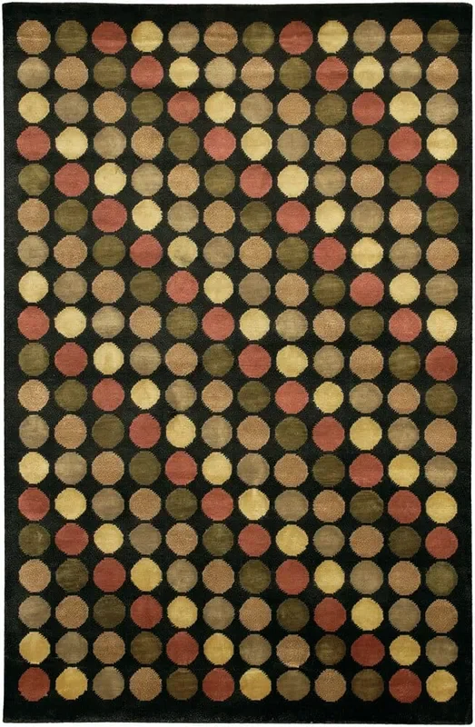 Chandra Aadi Aad1344 Black / Gold / Red / Tan / Green Rugs