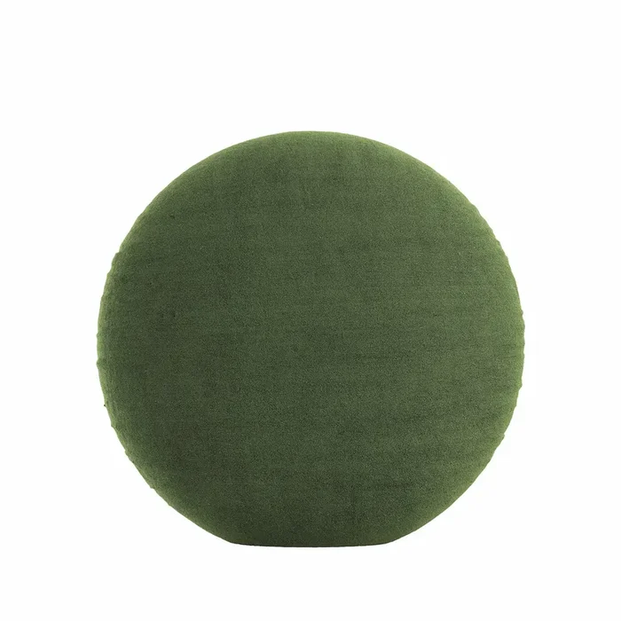 Circular Throw Pillow in Classic Velvet – Aloe