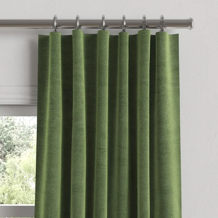 Convertible Drapery in Classic Velvet – Aloe