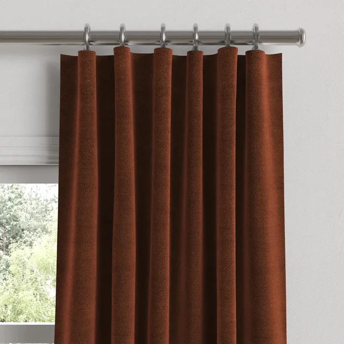 Convertible Drapery in Classic Velvet – Spice