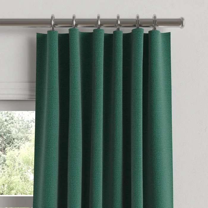 Convertible Drapery in Slubby Linen – Spruce