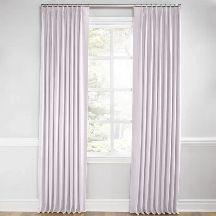 Euro Pleat Drapery in Classic Linen – Lavender