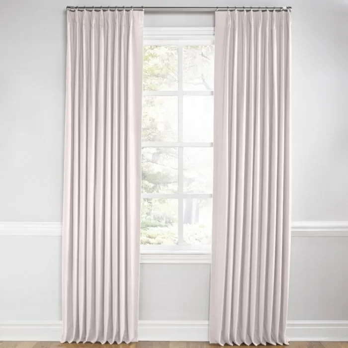 Euro Pleat Drapery in Classic Linen – Petal