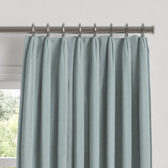 Euro Pleat Drapery in Classic Linen – Storm