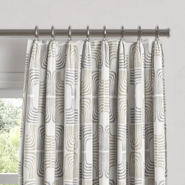 Euro Pleat Drapery in Groovy – Natural