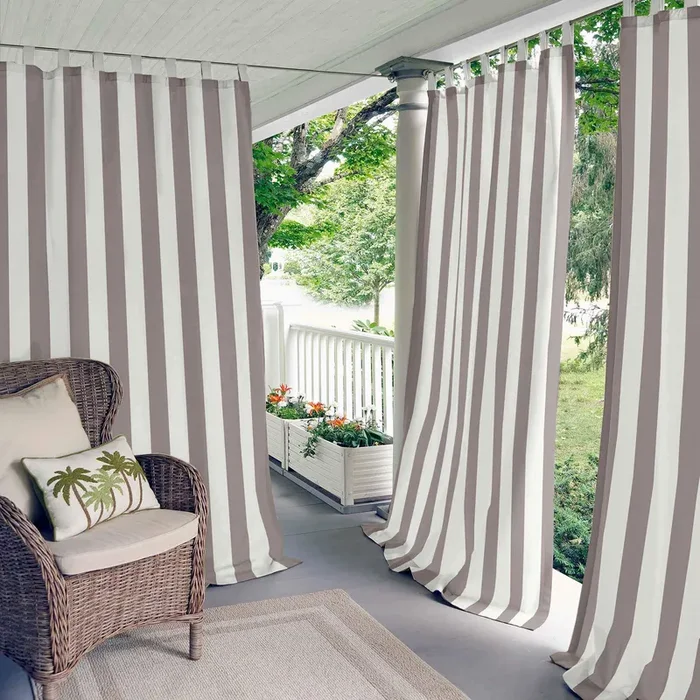 Highland Stripe Indoor/Outdoor Window Panel Collection