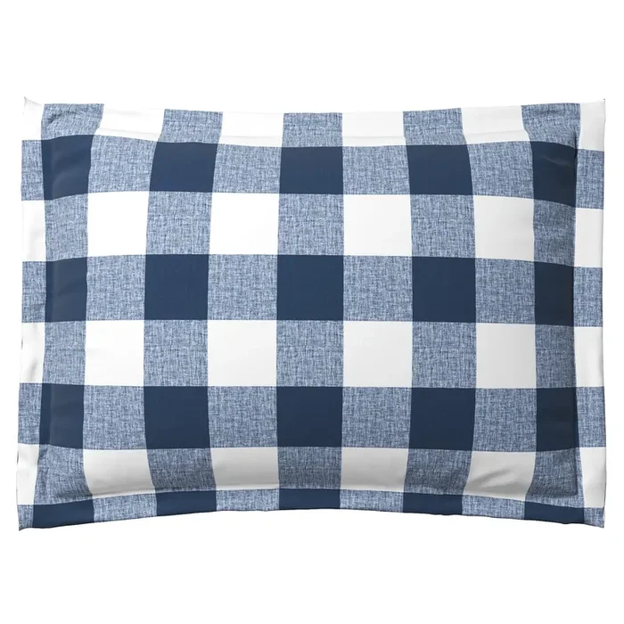 Pillow Sham in Buffalo Check – Navy