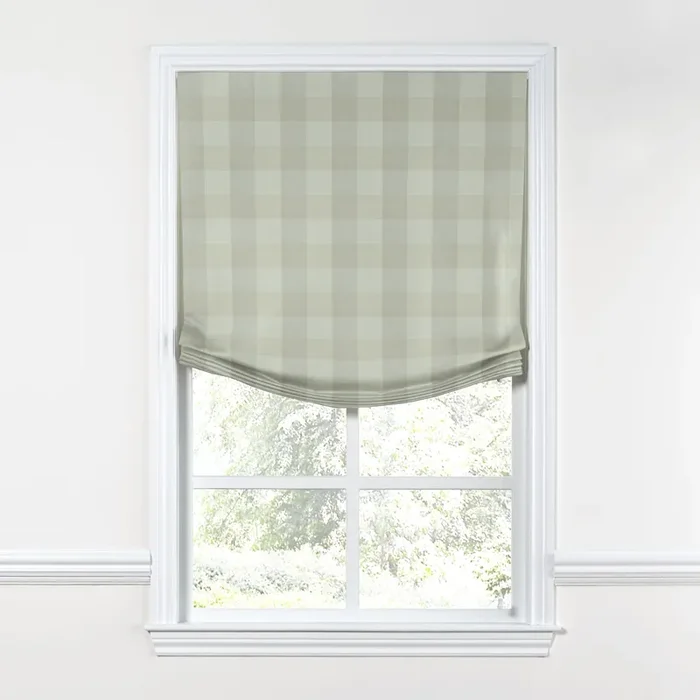Relaxed Roman Shade in Foxy Plaid – Dune