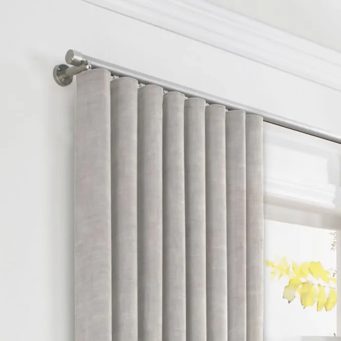 Ripplefold Drapery in Linen Sheer – Dim Gray