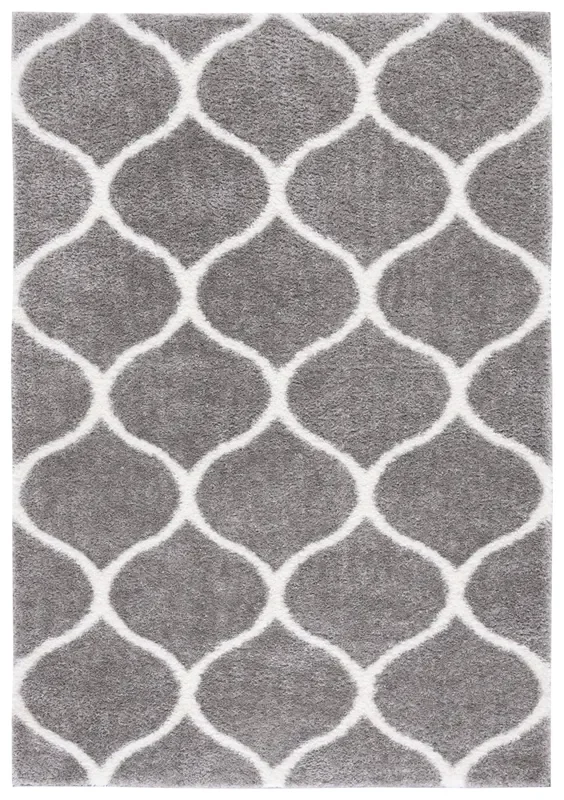 Safavieh Tahoe Shag Tho677H Grey/White Rug