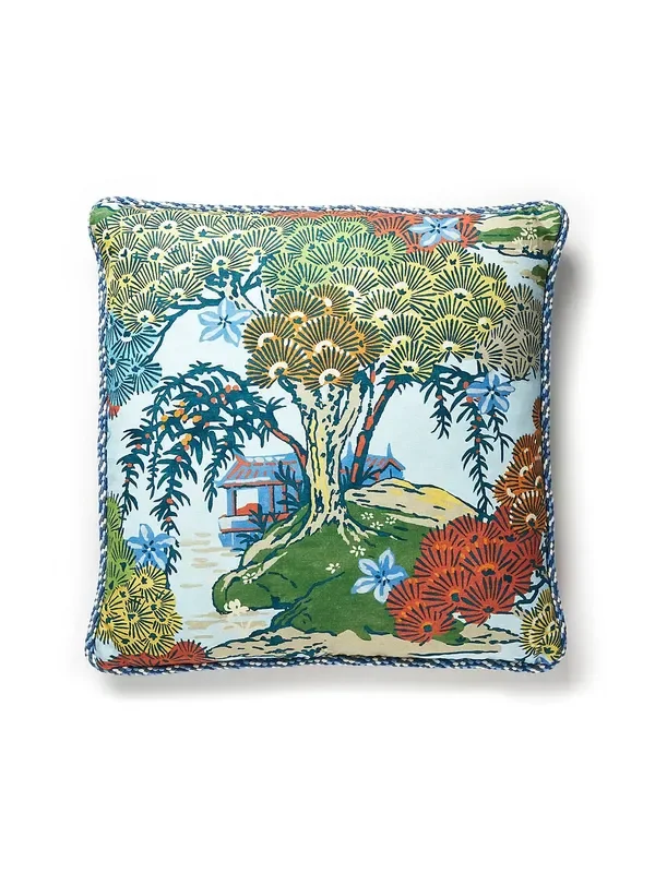 Scalamandre Sea Of Trees Throw Pillow for Couch, 22″