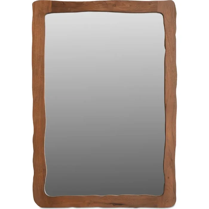 Shop Moe‘s BB-1008-03 Ellis 36″H Free Form Mirror Brown Finish Acacia Wood