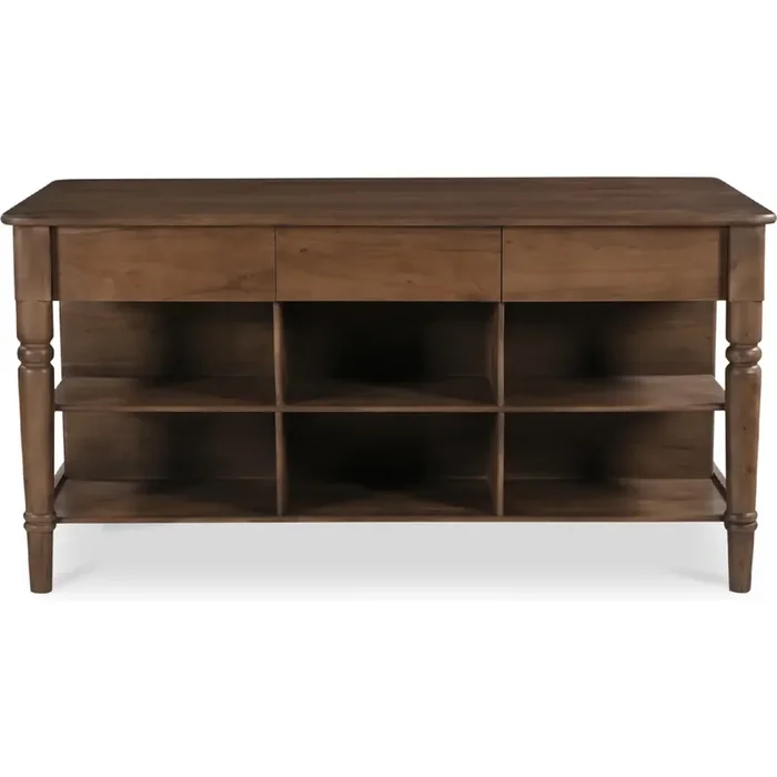 Shop Moe‘s BB-1022-03 Russet Kitchen Island Brown Finish Acacia Wood