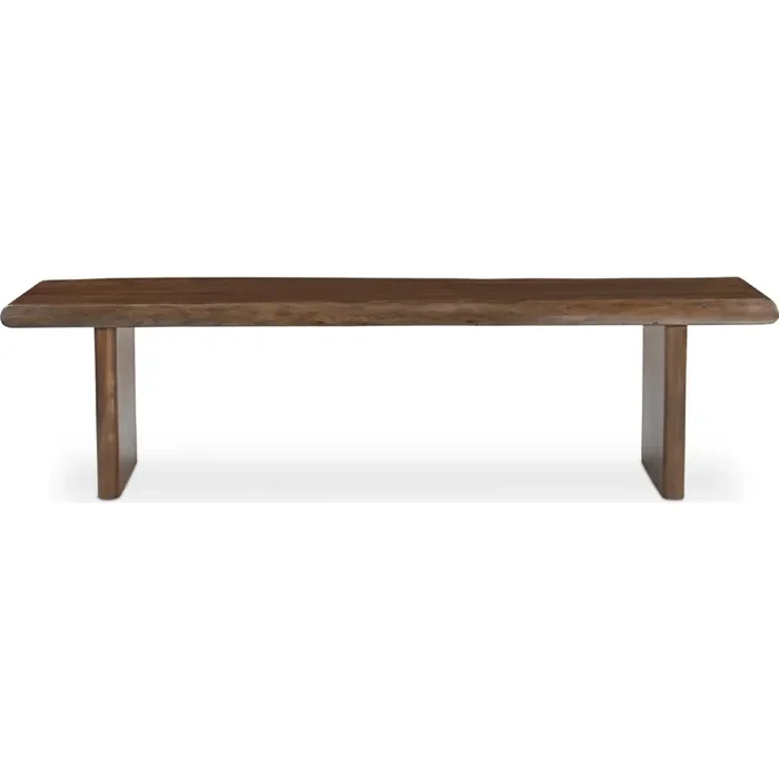 Shop Moe‘s BB-1037-03-0 Lila 89″ Dining Bench Brown Finish Live Edge Acacia Wood