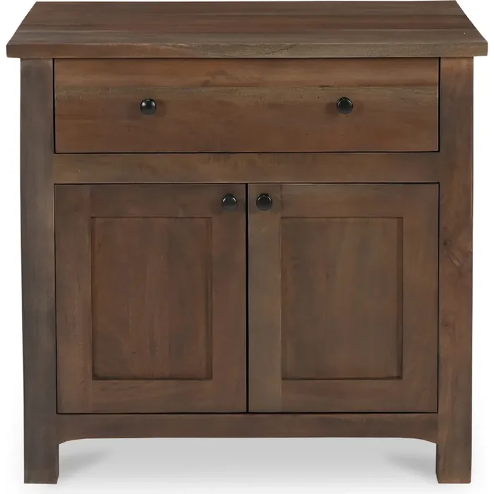 Shop Moe‘s BB-1039-20 Gene Charging 1 Drawer Nightstand Dark Brown Reclaimed Neem Wood