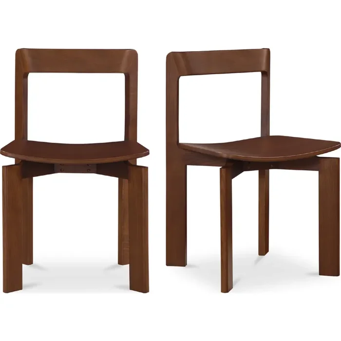 Shop Moe‘s BC-1128-20 Daifuku Dining Chair Walnut Brown Finish Wood (Set of 2)