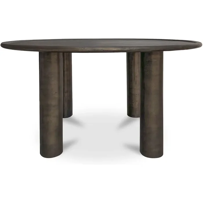 Shop Moe‘s FI-1123-31-0 Deacon Outdoor 60″ Round Dining Table Deep Bronze Cast Aluminum
