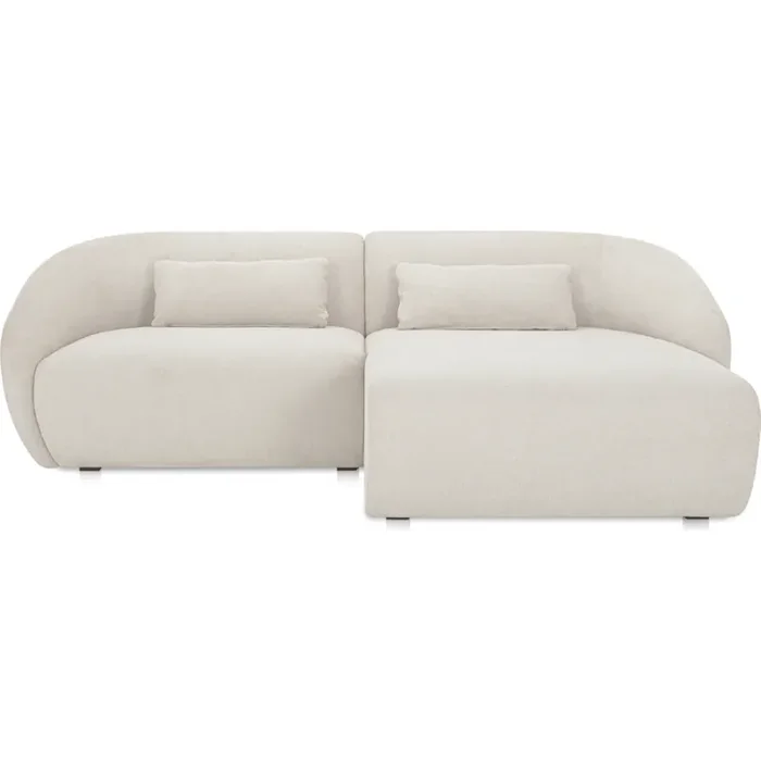 Shop Moe‘s FO-1018-18 Amelia Nook Modular Sectional Sofa Right Facing Chaise Warm White Fabric