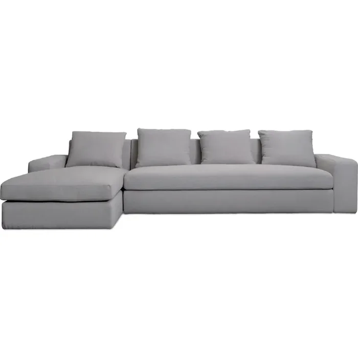 Shop Moe‘s MO-1004-15-L-0 Thomas Sectional Sofa w/ Left Facing Chaise Grey Performance Fabric