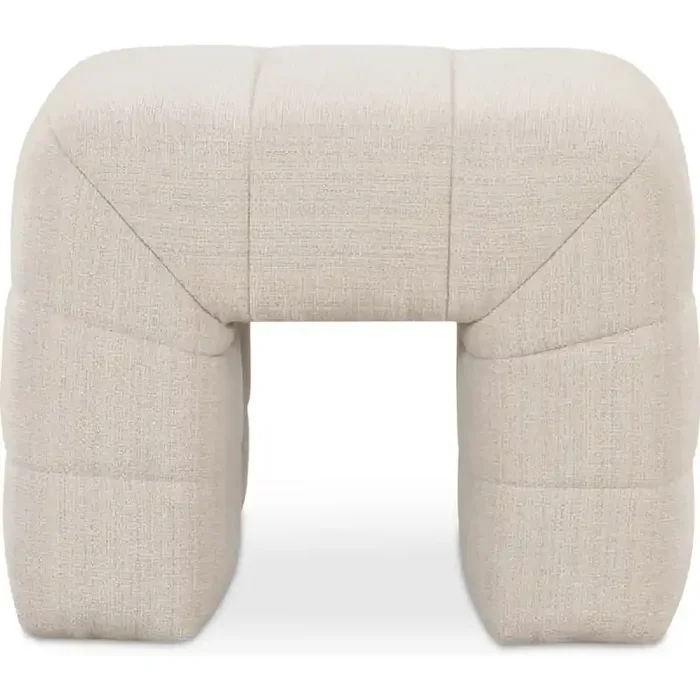 Shop Moe‘s OA-1056-34 Verity Stool Channel Tufted Oatmeal Fabric