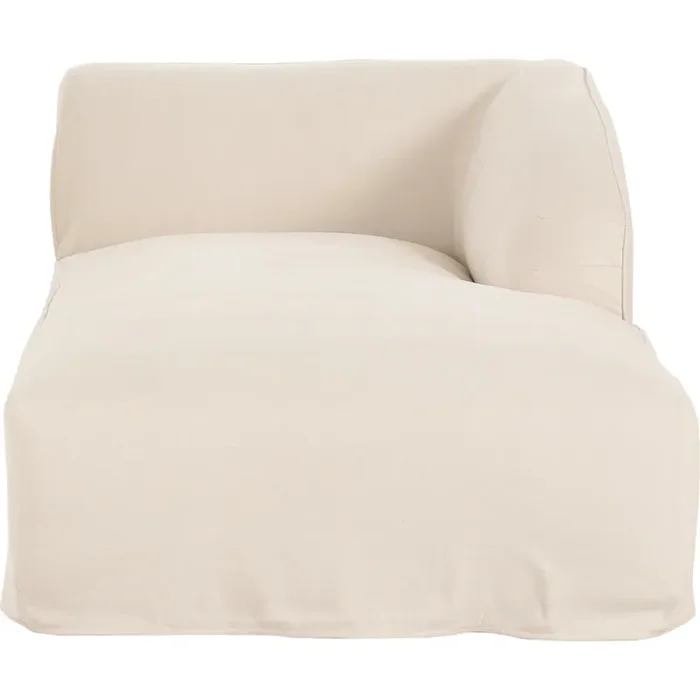 Shop Moe‘s OA-1084-34 Isla Right Arm Facing Chaise Modular Sectional Unit Beige Off White Fabric