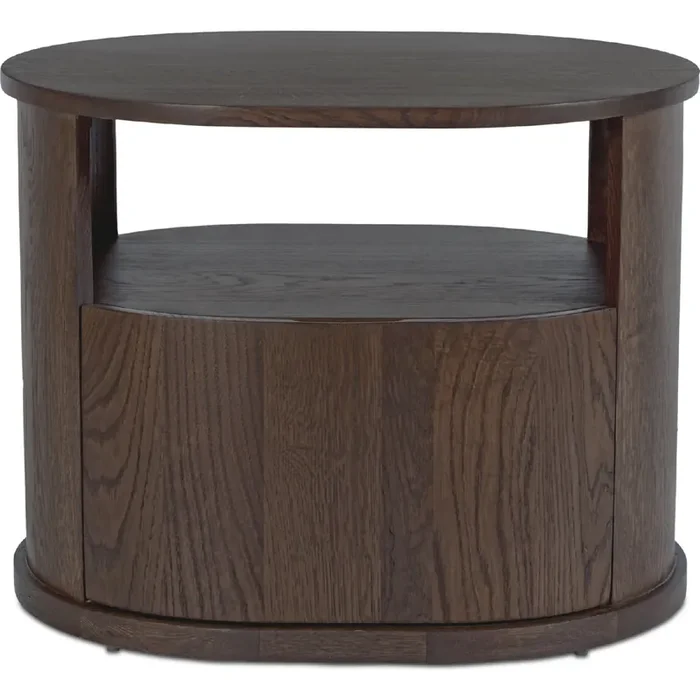 Shop Moe‘s RP-1072-20 Tommy 1 Drawer Nightstand Dark Brown Finish Oak Wood