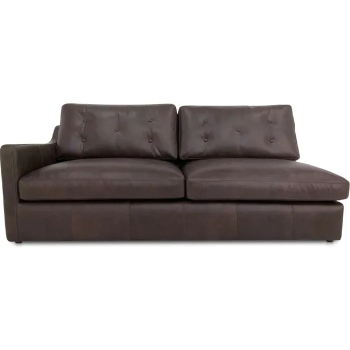 Shop Moe‘s XQ-1016-20 Thurlow Left Arm Facing Sofa Sectional Unit Espresso Brown Leather