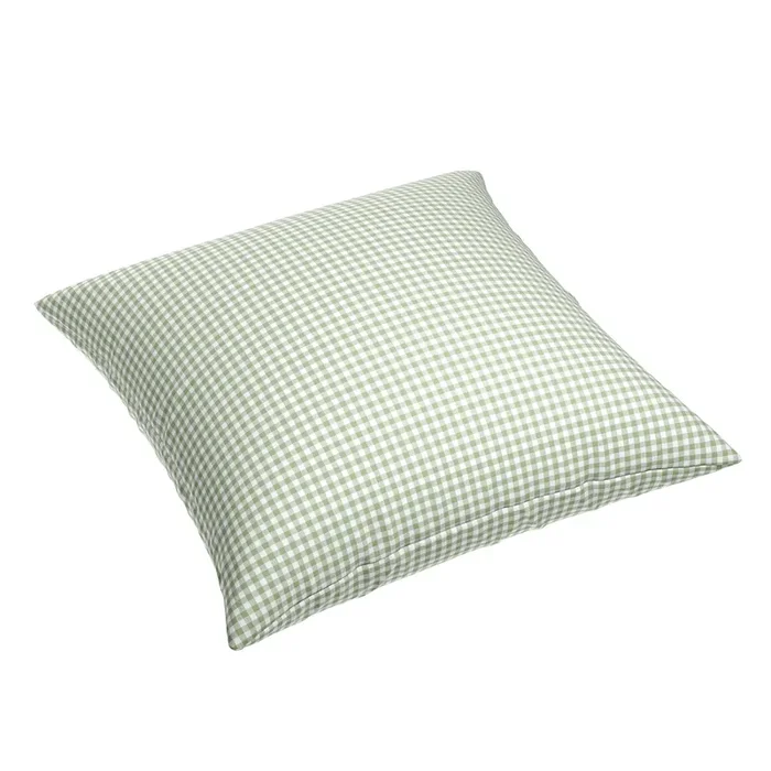 Simple Floor Pillow in Gingham – Sage