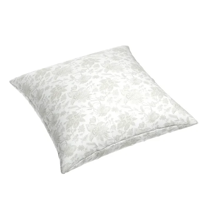 Simple Floor Pillow in Toile – Rich Cream