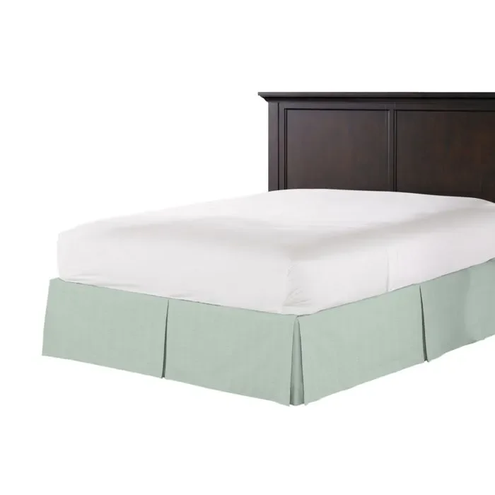 Tailored Bedskirt in Lush Linen – Seafoam