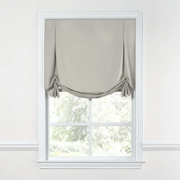 Tulip Roman Shade in Classic Linen – Heathered Dove