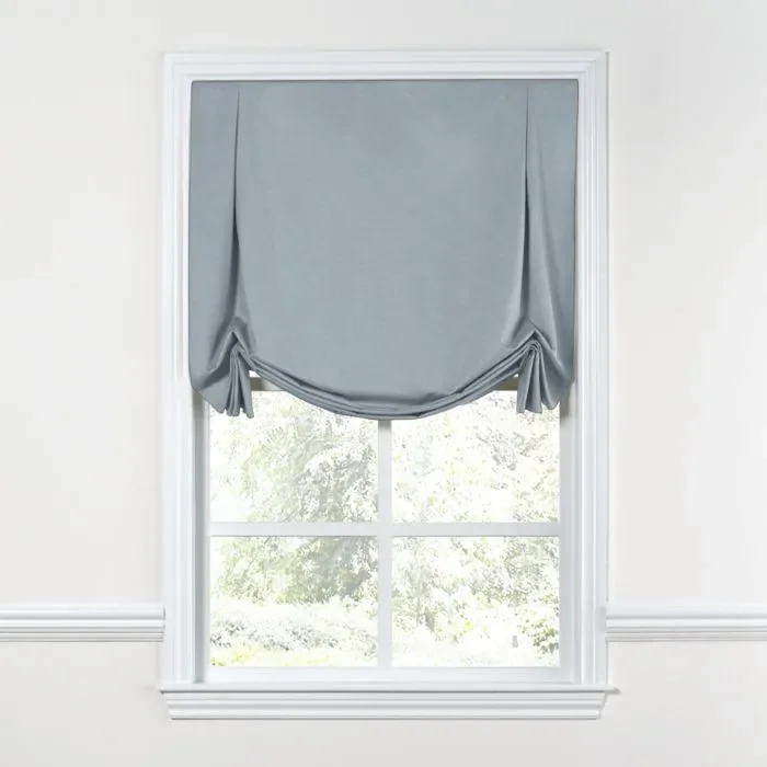 Tulip Roman Shade in Classic Linen – Storm